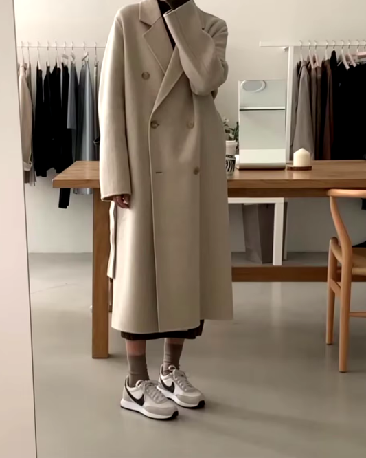 ASHLYN - Lässiger doppelt-knopf-Übermantel