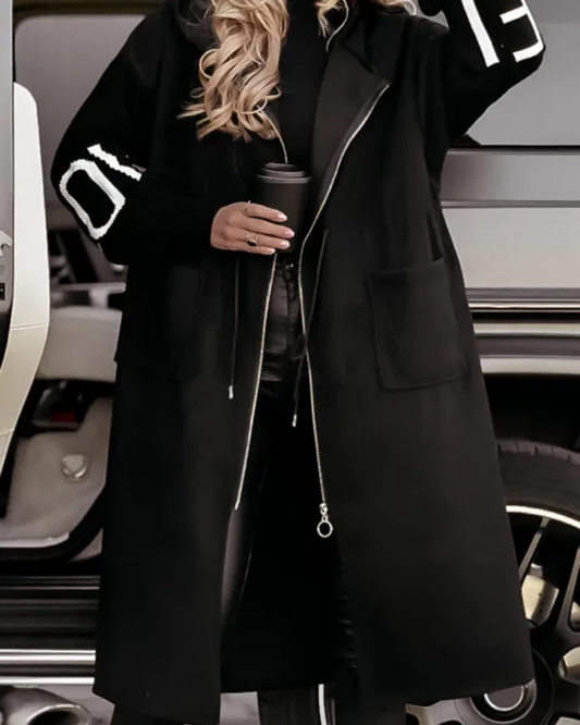 DONIA - Lässige Kapuzenjacke mit Strickärmeln