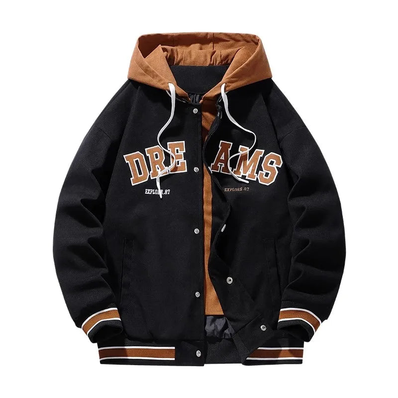 Hochwertige Varsity Baseball Uniform Jacke Herren Herbst Neue Trendmarke All-Match Studenten Kapuzenjacke Übergrößen Mäntel Damen