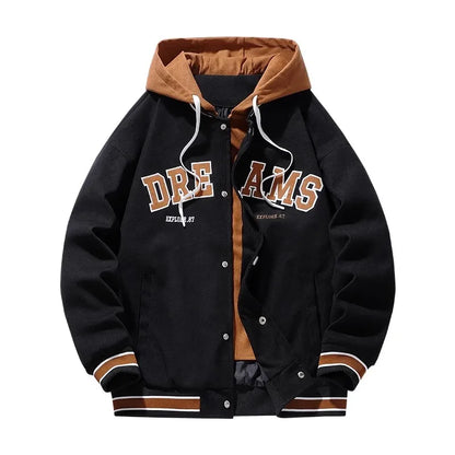 Hochwertige Varsity Baseball Uniform Jacke Herren Herbst Neue Trendmarke All-Match Studenten Kapuzenjacke Übergrößen Mäntel Damen