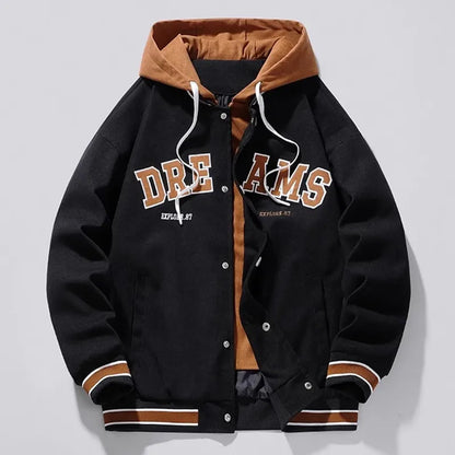 Hochwertige Varsity Baseball Uniform Jacke Herren Herbst Neue Trendmarke All-Match Studenten Kapuzenjacke Übergrößen Mäntel Damen